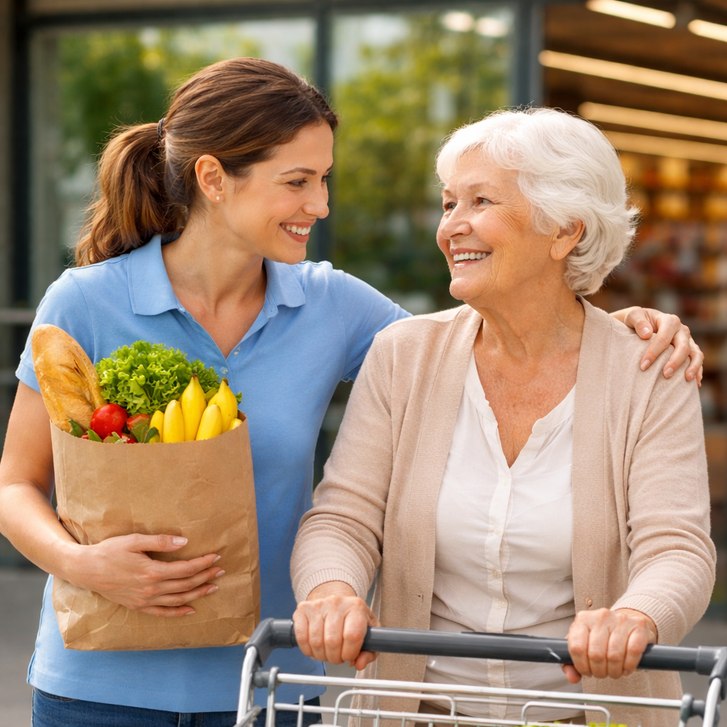 Einkaufen mit Senioren